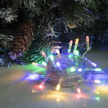 Гирлянда "Нить", 2 м, LED-20-4.5 V, 3*AA, 2 режима, нить прозрачная, свечение мульти