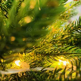 Гирлянда "Нить", 2 м, LED-20-4.5 V, 3*AA, 2 режима, нить прозрачная, свечение тёплое белое