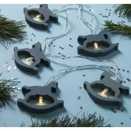 Гирлянда с насадками на батарейках бирюзовые Лошадки 1.5 м