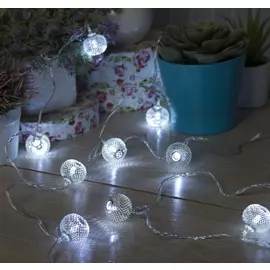 Гирлянда Шарики 4 метра LED-20-220V, 8 режимов, нить прозрачная, свечение белое