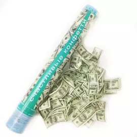 Хлопушка Счастливые конфетти в виде долларов