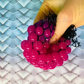 Игрушка-антистресс Виноград Mesh Savish Ball мялка с пузырями Фиолетовая