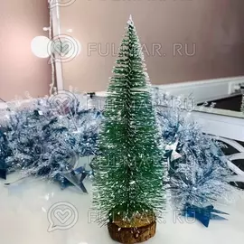 Ёлка декоративная искусственная на стол снежная (22х8 см)
