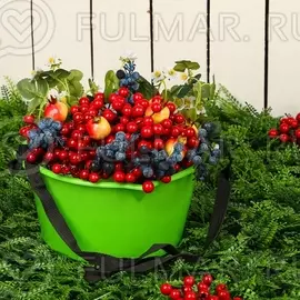 Ёмкость для сбора ягод на ремне, 3 л, зелёная