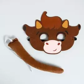 Карнавальный набор "Бычок Арчи" маска фетр, хвост