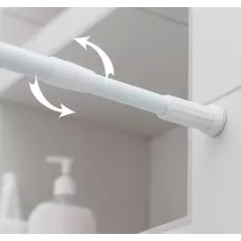 Карниз для ванной комнаты, телескопический 140-260 см, цвет белый