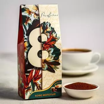 Кофе молотый с амаретто «Расцветай», 100 г