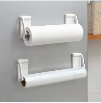 Комплект магнитных держателей бумажных полотенец, туалетной бумаги и пакетов Белый 2 пары