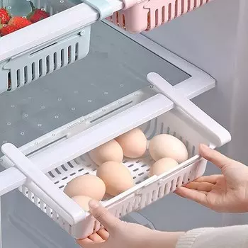 Контейнер в холодильник раздвижной дышащий Белый