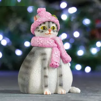 Копилка новогодняя "Кошечка Шарлотта" серая