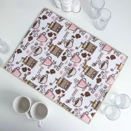 Коврик для сушки посуды 3851 см "Кофе", микрофибра