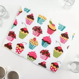 Коврик для сушки посуды «Пирожные», 3040 см, микрофибра