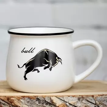 Кружка круглая Bull Целеустремлённый Бык, 250 мл. символ 2021 года