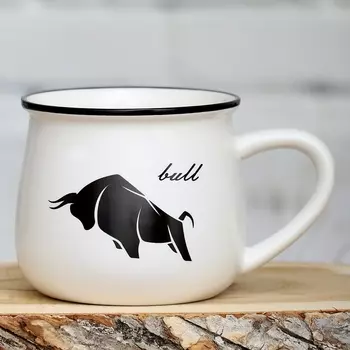 Кружка круглая Bull Сильный Бык, 250 мл. символ 2021 года