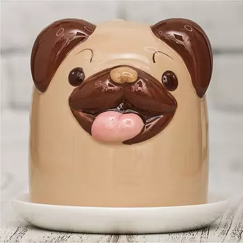 Кружка с Блюдцем Собака