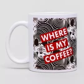 Кружка Where is my coffe? Микки Маус, 350 мл