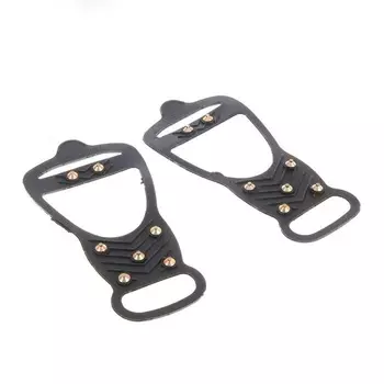 Ледоходы на обувь против скольжения 7 шипов Размер 38-45 Чёрные