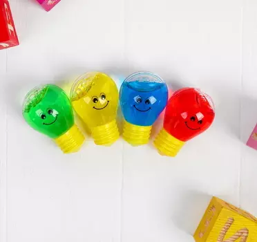 Лизун Лампочка, твёрдый, набор 4 штуки