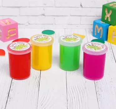 Лизун твёрдый Пук, набор 4 штуки