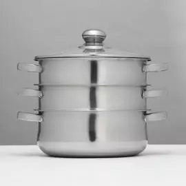 Мантоварка-пароварка Классика, диаметр 24 см, 3 уровня, общий объём 7,9 л