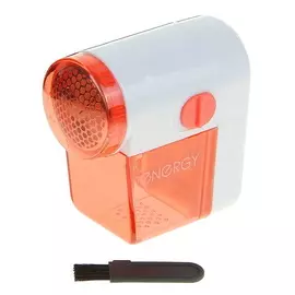 Машинка для удаления катышков, 3 Вт, съемный контейнер, бело-оранжевая