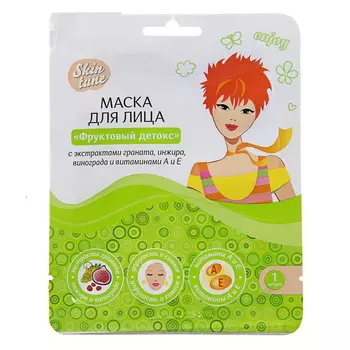 Маска для лица на тканевой основе Фруктовый детокс