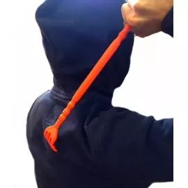 Массажер чесалка с ложкой для обуви голубая