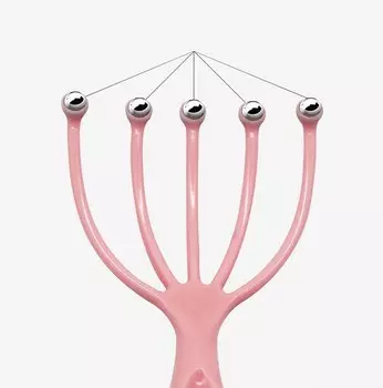 Массажер для головы" Пять пальцев" розовый