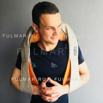 Массажер для шеи и плеч и спины с прогревом Бежевый