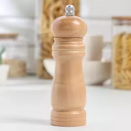 Мельница ручная для специй 15 4,5 см керамический механизм, цвет светлое дерево