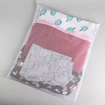 Мешок для стирки, мелкая сетка, 50 см 60 см, рисунок