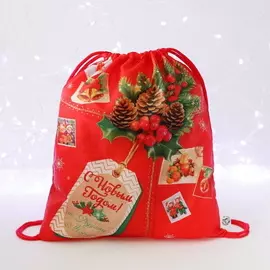 Мешок под сладости 350х300 мм «С новым годом», посылка