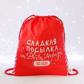 Мешок под сладости 350х300 мм «Сладкая посылка от Деда Мороза»