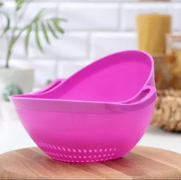 Многофункциональная миска-Дуршлаг с ручками 23х20х14 см