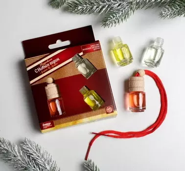 Набор ароматизаторов в авто «Первый во всём», 3 шт. Бабл-гам мужской парфюм Цитрус