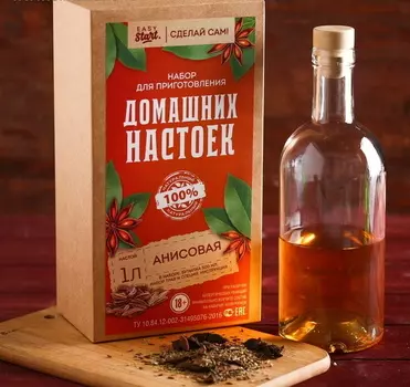 Набор для приготовления настойки «Анисовая»: набор трав, специи, бутылка 0.5 л
