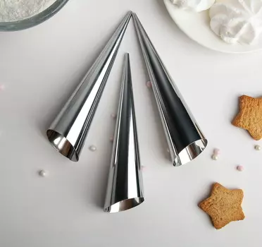 Набор форм для круассанов и трубочек, 12*3,5 см, 3 шт