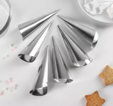 Набор форм для круассанов и трубочек, 6 шт