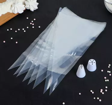 Набор кондитерский, 10 предметов: 8 мешков, 2 насадки 21,5*10,5*4,5 см