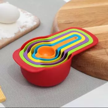 Набор мерных ложек 6 штук: 250 мл,125 мл, 85 мл, 60 мл,15 мл,7,5 мл