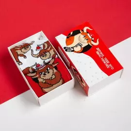 Набор мужских носков "Не быкуй" р. 41-44 (27-29 см), 2 пары