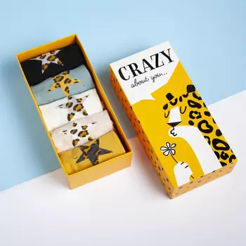 Набор носков "Crazy" 5 пар, р-р 36-39