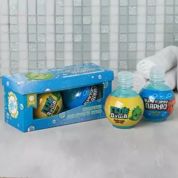 Набор Подарочек для крутого парня гель для душа, шампунь