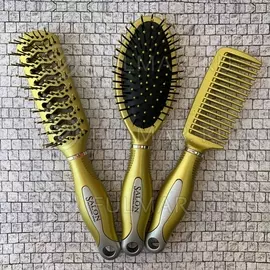 Набор расчесок Salon 3шт Золотистые