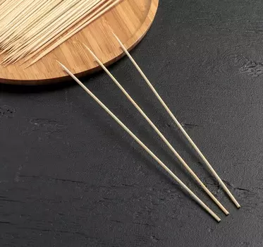 Набор шампуров деревянных 25 см, диаметр 3 мм, 85-90 шт.