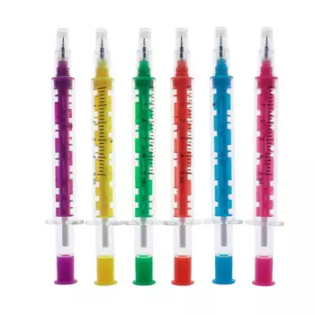 Набор шариковых ручек, Шприц-лабаринт 6 штук