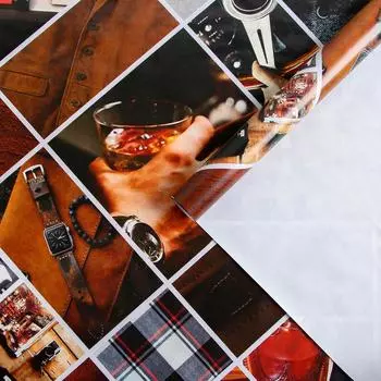 Набор упаковочной глянцевой бумаги «Мужская», 2 листа, 70 100 см