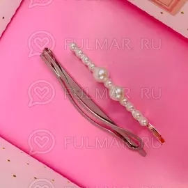 Набор заколки для волос искусственный жемчуг шпильки 2 шутки