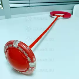 Нейроскакалка со светящимся роликом, 50 см, цвет красный