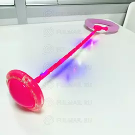 Нейроскакалка для детей со светодиодным LED роликом, развивающий тренажер для мозга, фитнес-тренажер Розовая